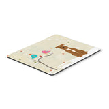 Caroline'S Treasures Christmas Presents, Bull Terrier Brown Mouse Pad, Multicolor, 7.75X9.25 (Bb2519Mp)