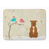 Caroline'S Treasures Christmas Bull Terrier Brown Floor Mat, 19 X 27, Multicolor