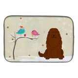 Caroline'S Treasures Christmas Presents Between Friends Caucasian Shepherd Dog Dish Drying Mat, 14 X 21