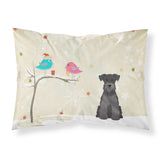 Caroline'S Treasures Christmas Presents Between Friends Miniature Schanuzer Black Fabric Standard Pillowcase Bb2523Pillowcase,