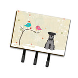 Caroline'S Treasures Christmas Presents Between Friends Miniature Schanuzer Black Silver Leash Or Key Holder Bb2524Th68, Tripl