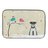 Caroline'S Treasures Miniature Schnauzer Salt And Pepper Dish Drying Mat, 14 X 21, Christmas Presents