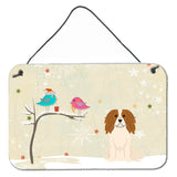 Caroline'S Treasures Christmas Presents Friends Cavalier Spaniel Wall Or Door Hanging Prints Bb2530Ds812, 8 X 12