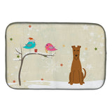 Caroline'S Treasures Christmas Presents Between Friends Irish Terrier Dish Drying Mat, 14 X 21