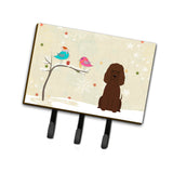 Caroline'S Treasures Christmas Presents Between Friends Irish Water Spaniel Leash Or Key Holder Bb2535Th68, Triple, Multicolor