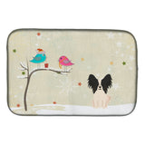 Caroline'S Treasures Christmas Presents Between Friends Papillon Black White Dish Drying Mat, 14 X 21