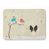 Caroline'S Treasures Christmas Presents Papillon Black White Floor Mat, 19 X 27, Multicolor
