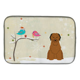 Caroline'S Treasures Christmas Presents Between Friends Briar Brown Dish Drying Mat, 14 X 21