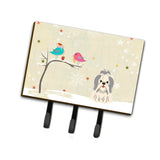 Caroline'S Treasures Christmas Presents Between Friends Shih Tzu Silver White Leash Or Key Holder Bb2557Th68, Triple, Multicol