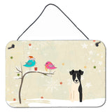 Caroline'S Treasures Christmas Presents Between Friends Smooth Fox Terrier Wall Or Door Hanging Prints Bb2570Ds812, 8 X 12