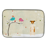 Caroline'S Treasures Christmas Presents Between Friends Whippet Dish Drying Mat, 14 X 21