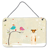 Caroline'S Treasures Christmas Presents Friends Whippet Wall Or Door Hanging Prints Bb2571Ds812, 8 X 12