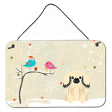 Caroline'S Treasures Christmas Presents Friends Pekingnese Cream Wall Or Door Hanging Prints Bb2578Ds812, 8 X 12