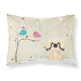 Caroline'S Treasures Christmas Presents Friends Pekingnese Cream Fabric Standard Pillowcase Bb2578Pillowcase