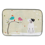 Caroline'S Treasures Christmas Presents Between Friends White Boxer Cooper Dish Drying Mat, 14 X 21