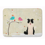 Caroline'S Treasures Presents Between Friends Christmas Border Collie Black White Floor Mat, 19 X 27, Multicolor