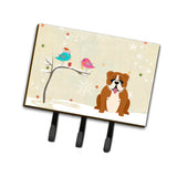 Caroline'S Treasures Christmas Presents Between Friends English Bulldog Red White Leash Or Key Holder Bb2592Th68, Triple, Mult