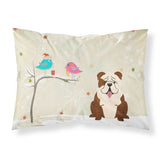 Caroline'S Treasures Christmas Presents Between Friends English Bulldog Brindle White Fabric Standard Pillowcase Bb2593Pillowc