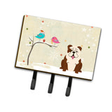Caroline'S Treasures Christmas Presents Friends English Bulldog Brindle White Leash Or Key Holder Bb2593Th68, Triple