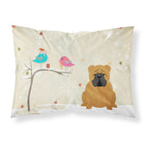 Caroline'S Treasures Christmas Presents Between Friends English Bulldog Red Fabric Standard Pillowcase Bb2594Pillowcase, Multi
