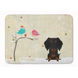 Caroline'S Treasures Christmas Wire Hair Dachshund Black Tan Floor Mat, 19 X 27, Multicolor