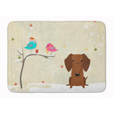 Caroline'S Treasures Christmas Presents Dachshund Red Brown Floor Mat, 19 X 27, Multicolor