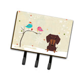 Caroline'S Treasures Christmas Presents Friends Dachshund Chocolate Leash Or Key Holder Bb2603Th68, Triple