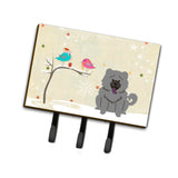 Caroline'S Treasures Christmas Presents Between Friends Chow Blue Leash Or Key Holder Bb2611Th68, Triple, Multicolor