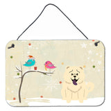 Caroline'S Treasures Christmas Presents Friends Chow White Wall Or Door Hanging Prints Bb2612Ds812, 8 X 12
