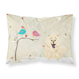 Caroline'S Treasures Christmas Presents Between Friends Chow White Fabric Standard Pillowcase Bb2612Pillowcase, Multicolor