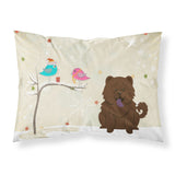 Caroline'S Treasures Christmas Presents Between Friends Chow Chocolate Fabric Standard Pillowcase Bb2613Pillowcase, Multicolor