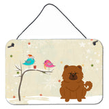 Caroline'S Treasures Christmas Presents Friends Chow Red Wall Or Door Hanging Prints Bb2614Ds812, 8 X 12
