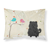 Caroline'S Treasures Christmas Presents Friends Chow Black Fabric Standard Pillowcase Bb2615Pillowcase
