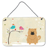 Caroline'S Treasures Christmas Presents Friends Chow Cream Wall Or Door Hanging Prints Bb2616Ds812, 8 X 12