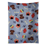 Caroline'S Treasures Bb2744Ktwl Dog House Dachshund Chocolate Kitchen Towel, 25 X 15, Multicolor