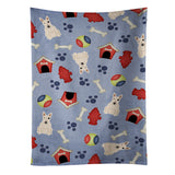 Caroline'S Treasures Bb2751Ktwl Dog House Bull Terrier White Kitchen Towel, 25 X 15, Multicolor
