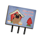 Caroline'S Treasures Dog House Collection Pug Brown Leash Or Key Holder Bb2759Th68, Triple