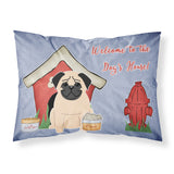 Caroline'S Treasures Dog House Collection Pug Fawn Fabric Standard Pillowcase Bb2762Pillowcase, Multicolor