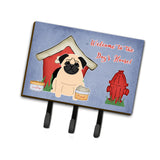 Caroline'S Treasures Dog House Collection Pug Fawn Leash Or Key Holder Bb2762Th68, Triple