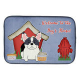 Caroline'S Treasures Dog House Collection French Bulldog Piebald Dish Drying Mat, 14 X 21