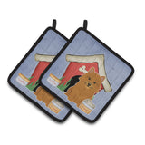 Caroline'S Treasures Dog House Collection Norwich Terrier Pair Of Pot Holders Bb2774Pthd, 7.5Hx7.5W, Multicolor