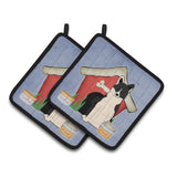 Caroline'S Treasures Dog House Collection Russo-European Laika Spitz Pair Of Pot Holders Bb2783Pthd, 7.5Hx7.5W, Multicolor