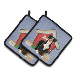 Caroline'S Treasures Dog House Collection Entlebucher Pair Of Pot Holders Bb2792Pthd, 7.5Hx7.5W, Multicolor