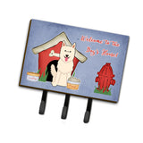 Caroline'S Treasures Dog House Collection White German Shepherd Leash Or Key Holder Bb2799Th68, Triple