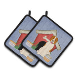 Caroline'S Treasures Dog House Collection Central Asian Shepherd Dog Pair Of Pot Holders Bb2803Pthd, 7.5Hx7.5W, Multicolor