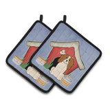 Caroline'S Treasures Dog House Collection Cavalier Spaniel Pair Of Pot Holders Bb2812Pthd, 7.5Hx7.5W, Multicolor