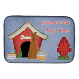 Caroline'S Treasures Dog House Collection Irish Terrier Dish Drying Mat, 14 X 21