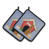 Caroline'S Treasures Dog House Collection Irish Terrier Pair Of Pot Holders Bb2816Pthd, 7.5Hx7.5W, Multicolor