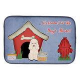Caroline'S Treasures Dog House Collection Poodle White Dish Drying Mat, 14 X 21