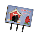 Caroline'S Treasures Dog House Collection Poodle Black Leash Or Key Holder Bb2825Th68, Triple, Multicolor